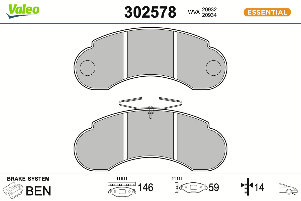 BRAKE PADS FIRST MERCEDES MB 180 FR
